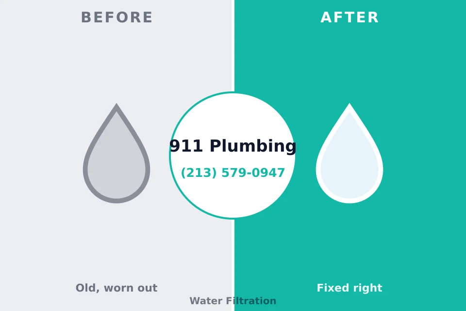 Before and after: plumbing repair Baxter Estates, NY